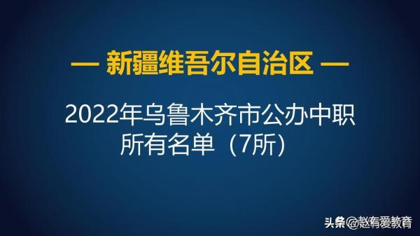 乌鲁木齐市的职业学校(乌鲁木齐所有职业学校)插图1