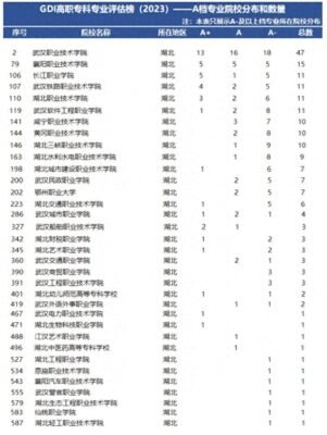 湖北武汉大专学校排名(湖北省专科院校排名及分数线技能高考)插图