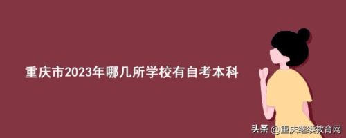 重庆自考本科(重庆自考本科怎么自己报名)插图